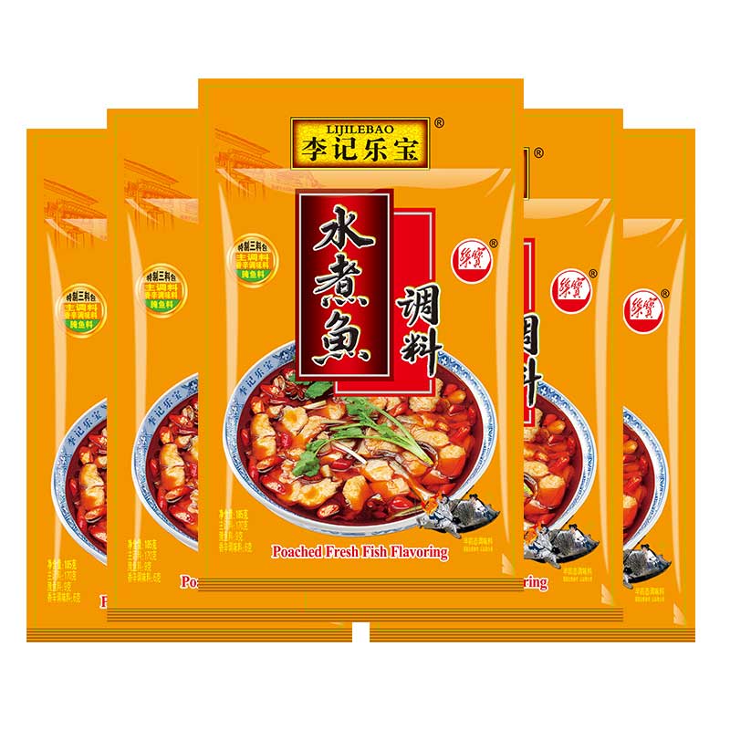 李记乐宝水煮鱼调料185gx5袋