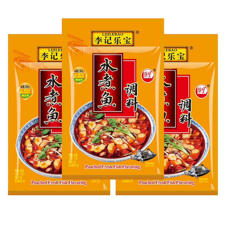 李记乐宝水煮鱼调料185gx3袋