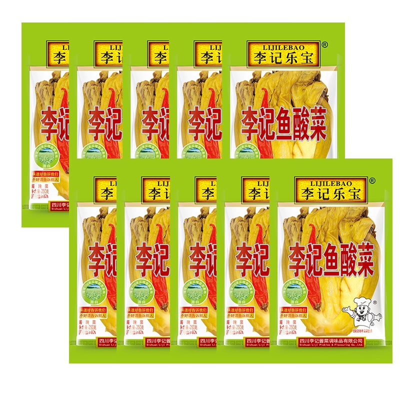 李记乐宝李记鱼酸菜250gx10袋